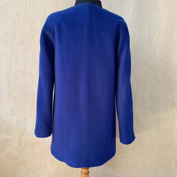 Cobalt Blue Tahari Wool Blend Coat Size M - Picture 4 of 9